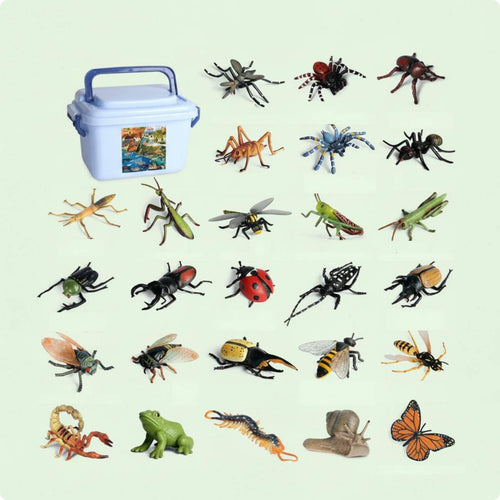 26 Pieces Solid Model Set Textured Surface Realistic Figurine Animal Figure for Kids