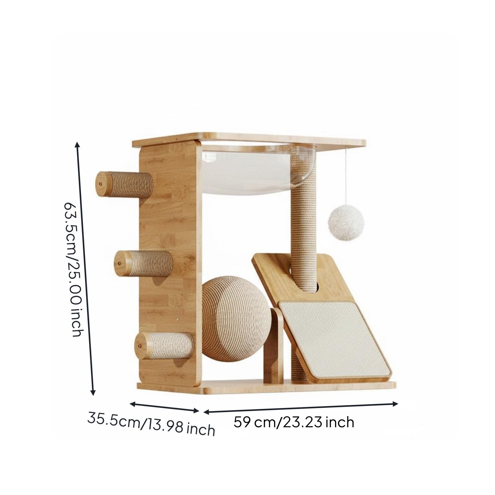 Wooden Feline Climber Stable Base Wooden Feline Climber for Indoor