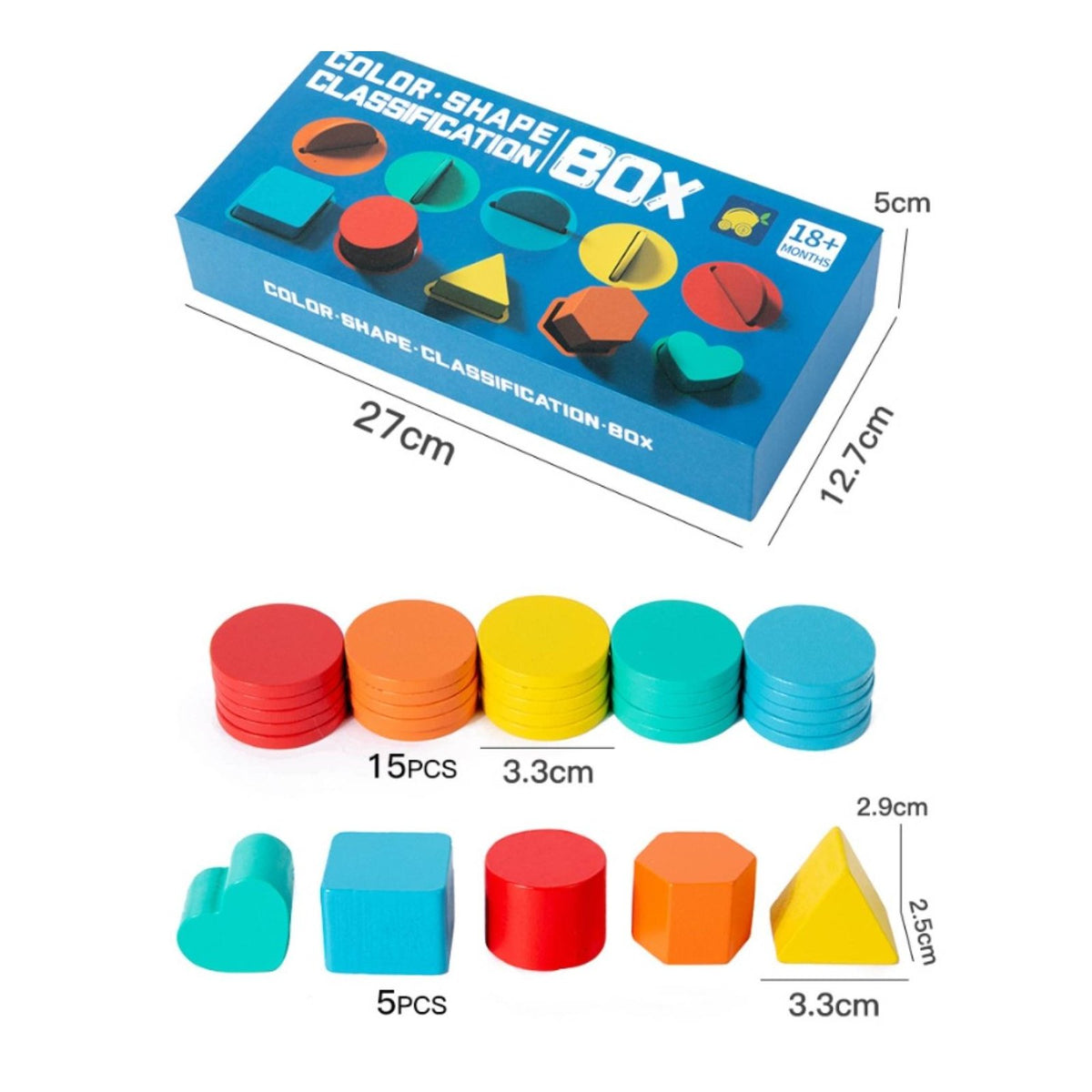 Color Shape Sorting Box Hand Eye Coordination Coin Slot Shape Sorter