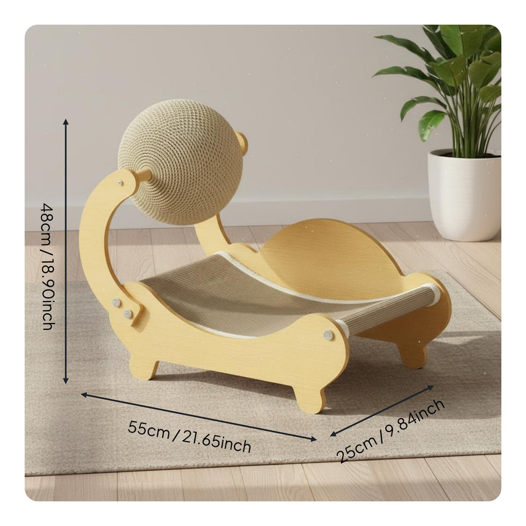 Cardboard Cat Scratcher Bed Scratch Resistant Pet Supplies Minimalist Design Lounge for Cats, Kittens