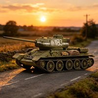 T-34/85 Tank Model Collectible Miniature 1/72 Scale Tank Model Detailed Parts for Hobbyists, Collection