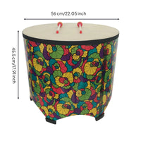 Rhythm Drum Rhythm Percussion Instrument Clear Sound Colored Wooden Rawhide Drum for Classroom
