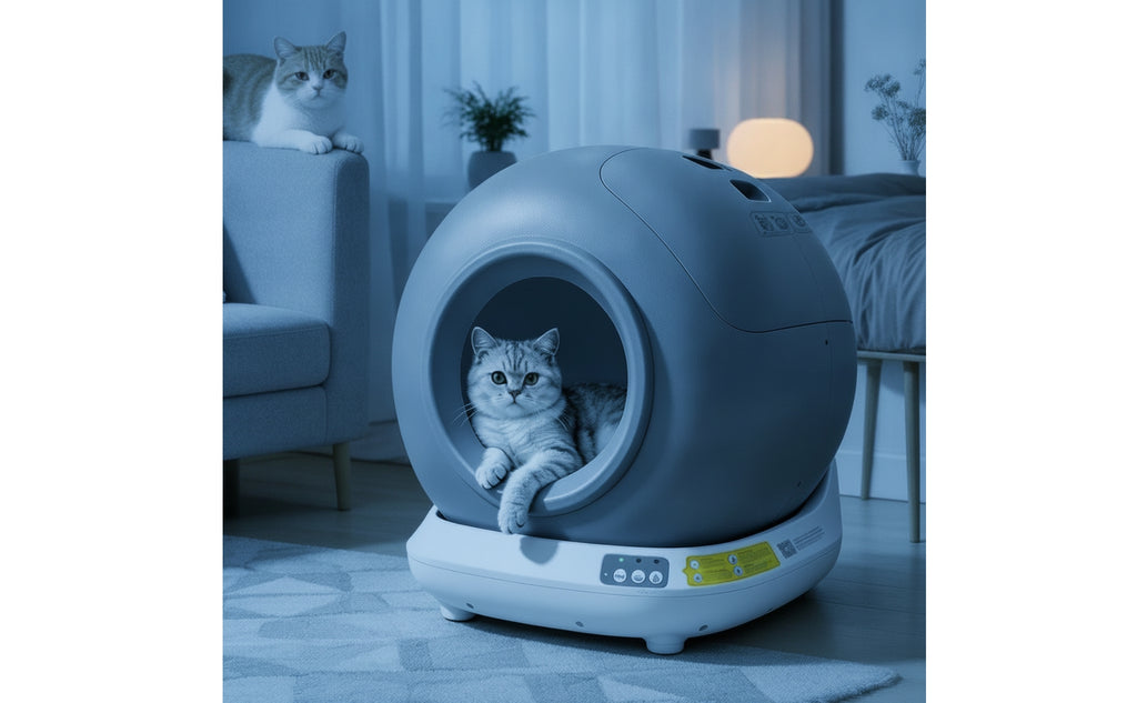 Electric Smart Litter Box with App Control Large Capacity Automatic Cat Litter Box Easy to Maintain Pet Supply Safe for Home, Apartment
