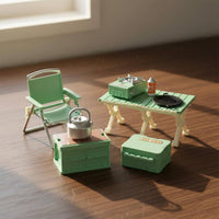 Miniature Camping Furniture Set Desktop Decoration Dollhouse Hiking Furniture Set Creative Scene Building Doll House Decor