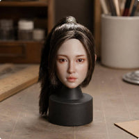 1/6 Female Head Piece Realistic Face Female Figure Head Braided Hair