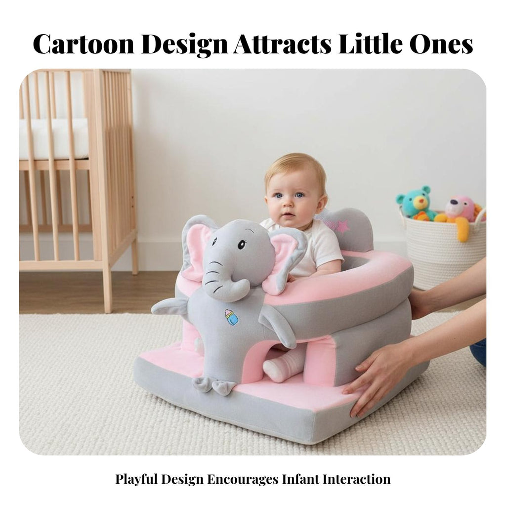 Plush creature Floor Seat Non-Slip Bottom Plush Sitting Trainer for Playroom, Home