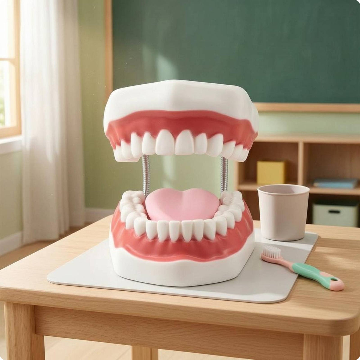 Brushing Practice Model Visible Lingual Surface Teaching Aid Pink Gums