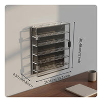 Acrylic coin Medal Display Case Dustproof Wall Mount Medal Display Cabinet Rack for Personnel, Veterans, Home Office, Study Room