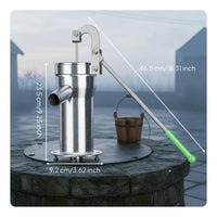 Stainless Steel Hand Pump Leak-Proof Pumping Equipment High Flow Rate for Garden