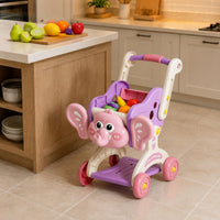 Kids Shopping Toy Trolley Toy Role-Playing Pretend Shopping Toy Trolley Working Wheels Screenunplugged Fun for Boys and Girls