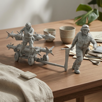 2 Pieces Target-9 Transport Dolly Operators Highly Detailed Figure Set 3D