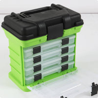 4-Layer Lure Storage Box Fishing Organizer Box Secure Latches Fishing Equipment Organizer for Fishermen