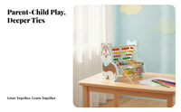 Wooden Abacus Toy Bead Maze Table Educational Cartoon Animal for Children