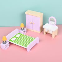 Miniature Wooden Furniture Set Pastel Children'toy Screen-Unrestricted Fun