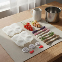13 Pieces Strawberry Soap Form Kit Creative Handmade Gift for Beginners