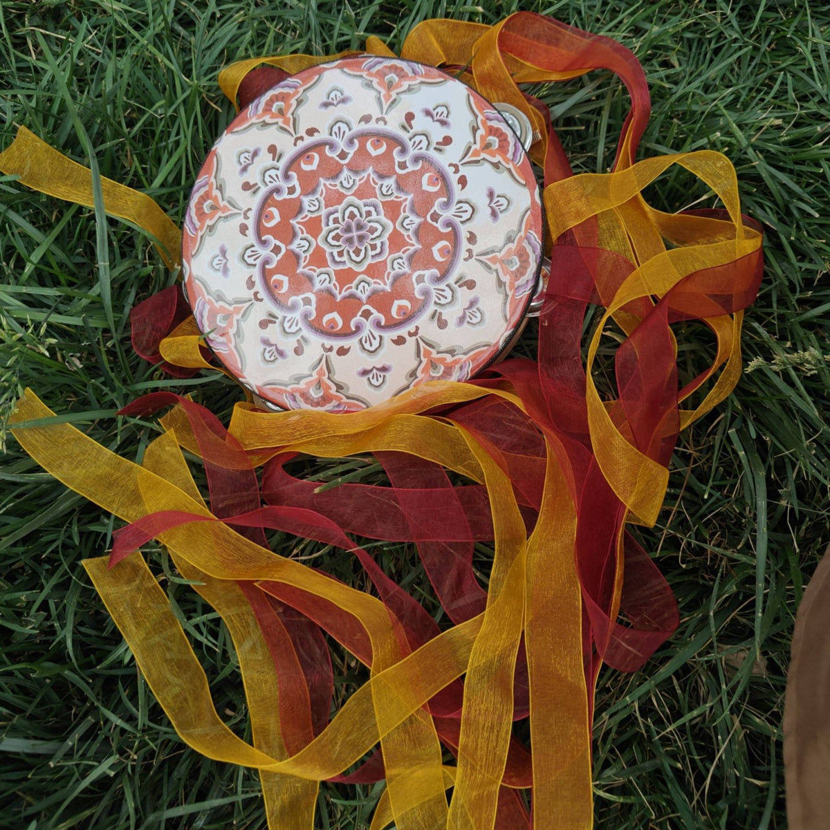 Streamer Frame Drum Long Ribbons Tambourine Lightweight for live performances, artists
