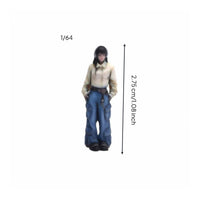1/64 Scale Female Figure Resin Material 3D Printed Miniature Woman for Hobbyists