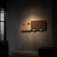 Train-Shaped Wall Shelf Natural Wood Train-Shaped Display Shelf Floating