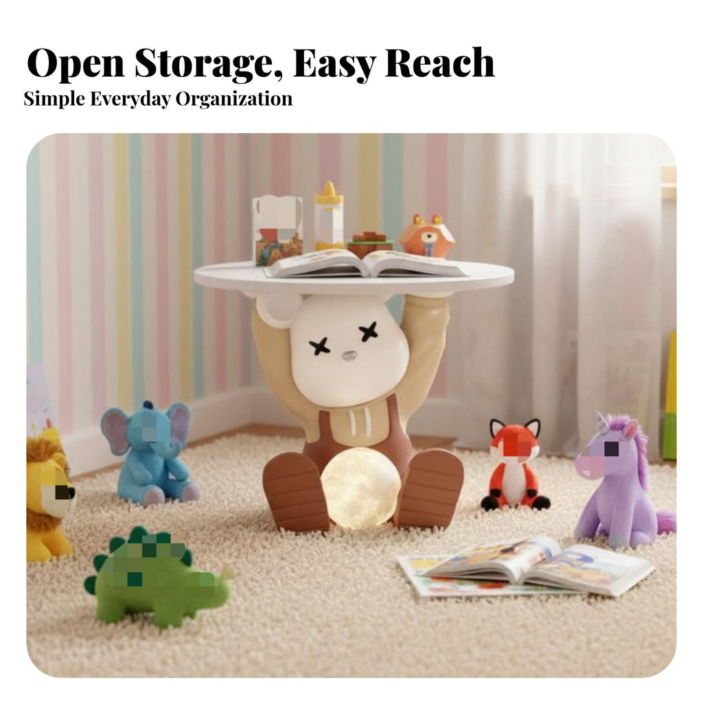 animalShaped Nightstand with Light Space-Saving Animal Sculpture light for Children