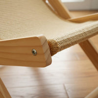 Sisal Feline Scratcher Lounger Foldable Design Wooden Feline Lounger for Indoor