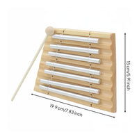 7 Tone Hand Chime Easy to Play Aluminum Tone Bar Clear Sound Educational Chime Bar for Beginners, Students, Classroom, Home Practice