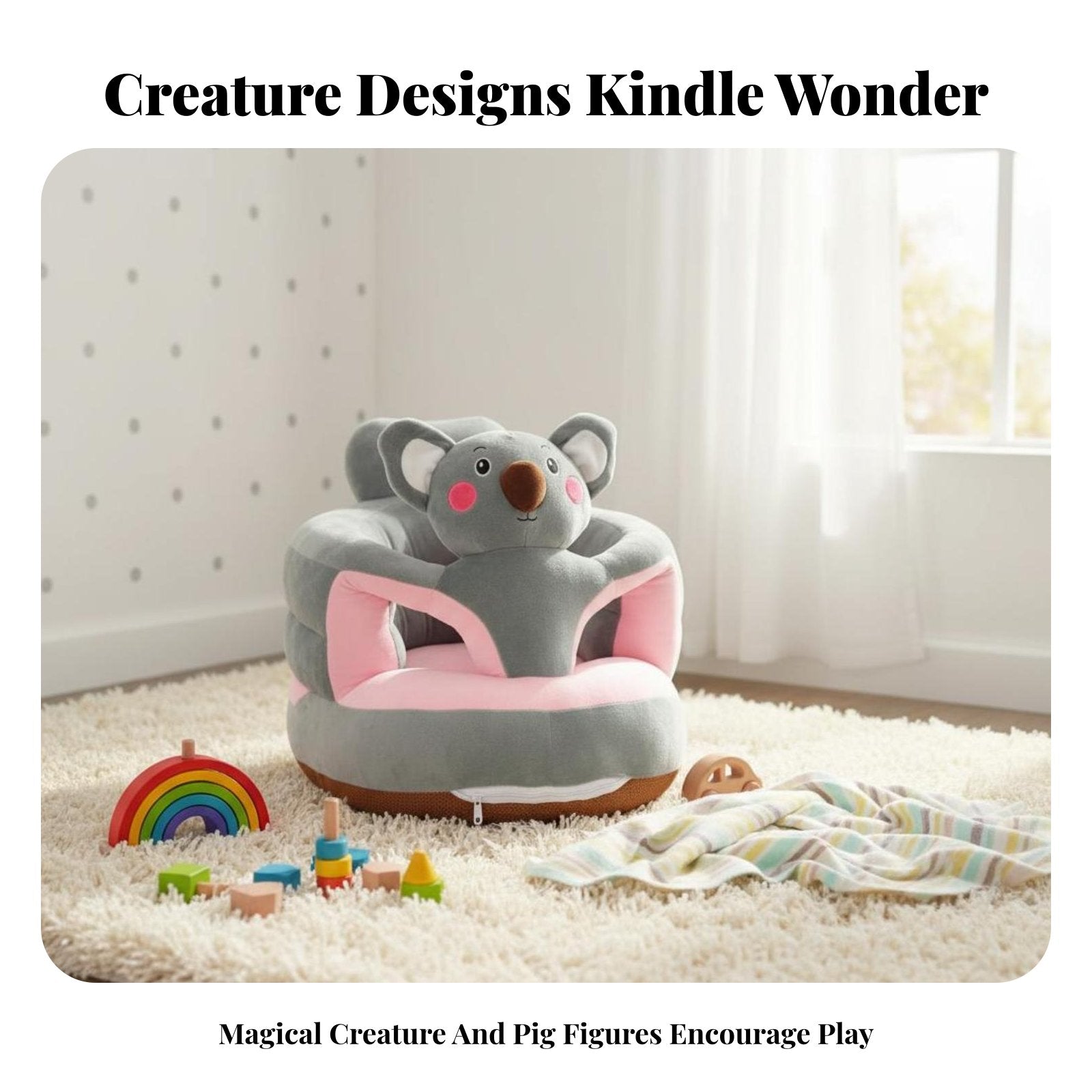 Plush Learn-to-Sit Sofa Sitting Trainer infant item Prevents Tipping over for Home
