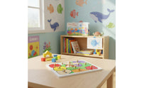 Creature Theme Peg Board Game Improves Hand-Eye Coordination Young Child Peg