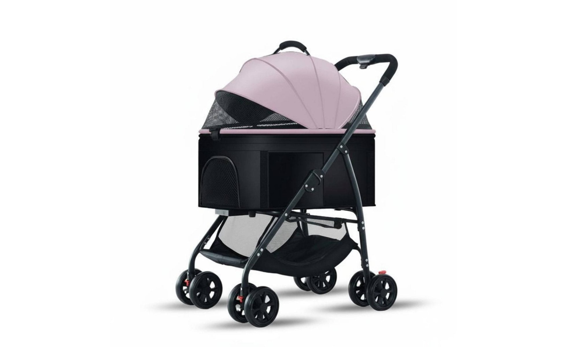 Foldable Pet Carriage 360-Degree Rotating Wheels Detachable Pet Carrier Pet Carriage Storage Basket Lightweight Dog Cat Pet Carriage