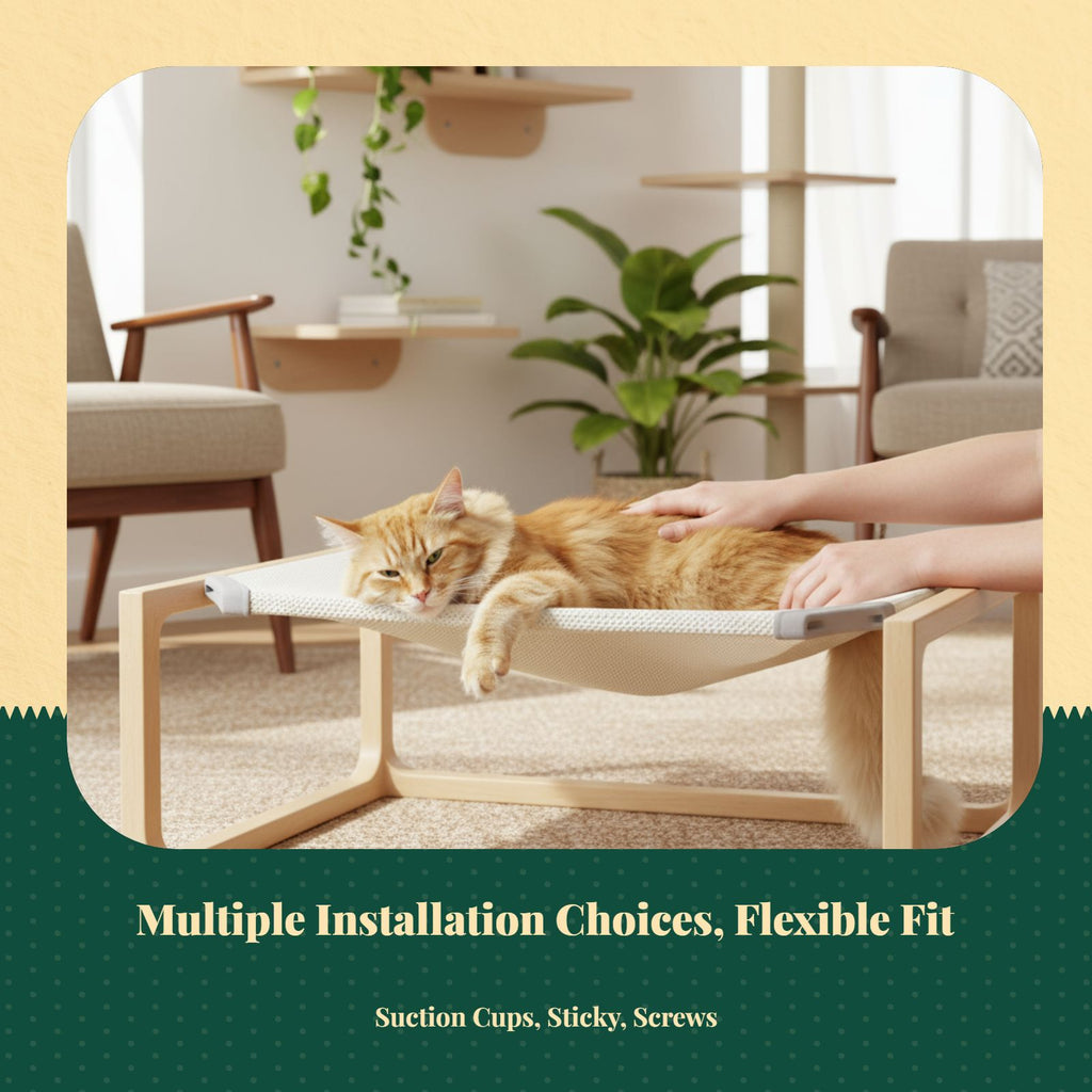 Cat hanging bed Accessories, sturdy Hanging enclosure hanging bed, Soft Plush Replacement Mat for Indoor felines, Adjustable Pet Bed