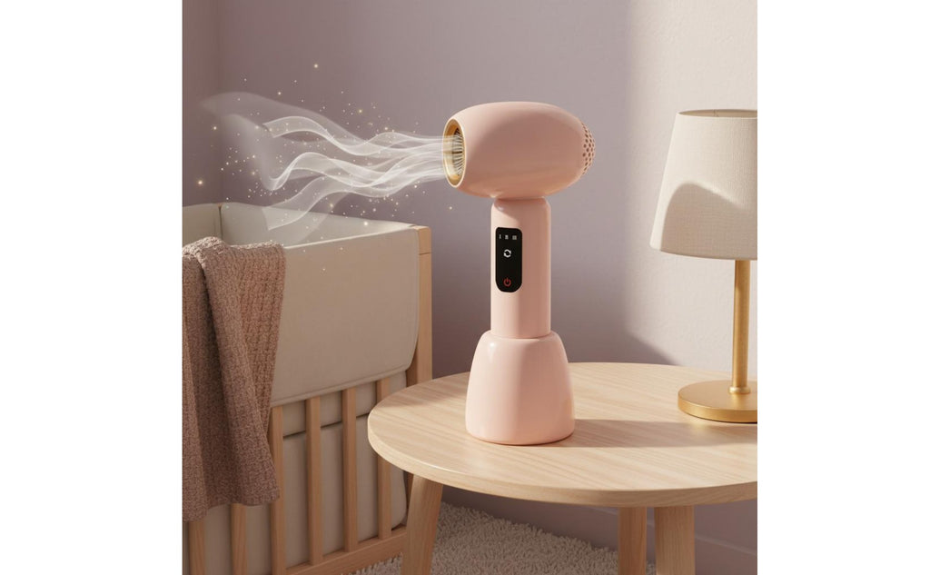 Baby Hair Dryer Quiet Cordless Hair Dryer Battery Powered for Home, Travel, Kids