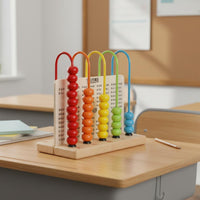 Wooden Abacus Educational Wooden Counting Frame Develops Fine Motor Skills Kids Counting Toy for Classroom, Homeschooling