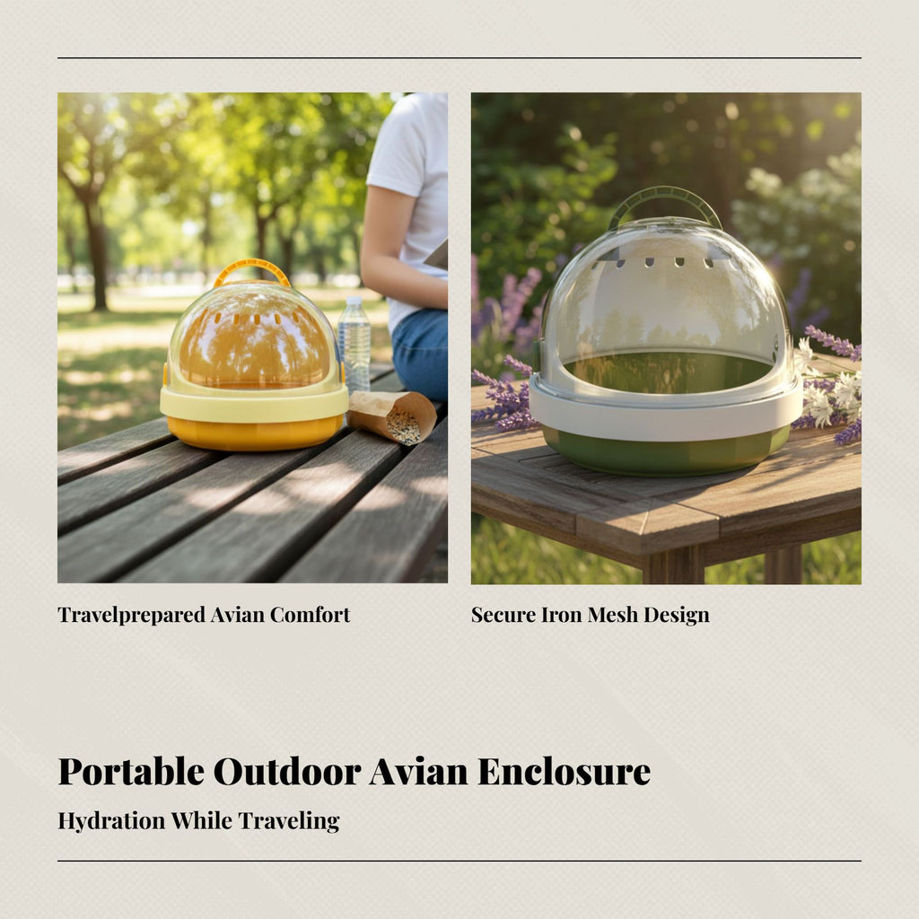 Handheld bird enclosure, Parrot travel carrier, Small, Escape-proof, Outdoor, Mini