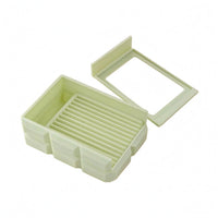 Plastic Storage Box Removable Cover Rectangular Storage Box Pastel Finish