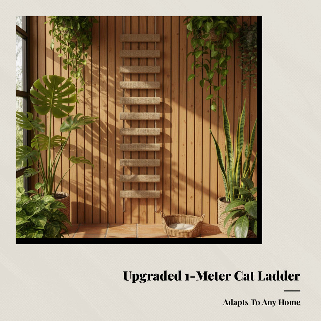 Cat Climbing Rope Ladder, Bridge Ladder, Multi-Use Hanging Scratcher for Cat Enclosure or Wardrobe