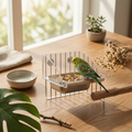Acrylic birds Feeder Spillproof Acrylic Food Dispenser Large Capacity Cage Mounted Food Bowl for Parrots, Cockatiels