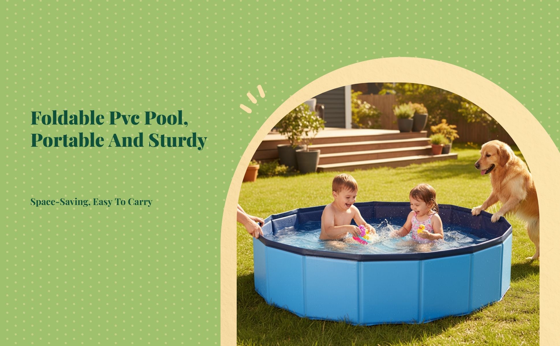Foldable PVC pool for kids, pets