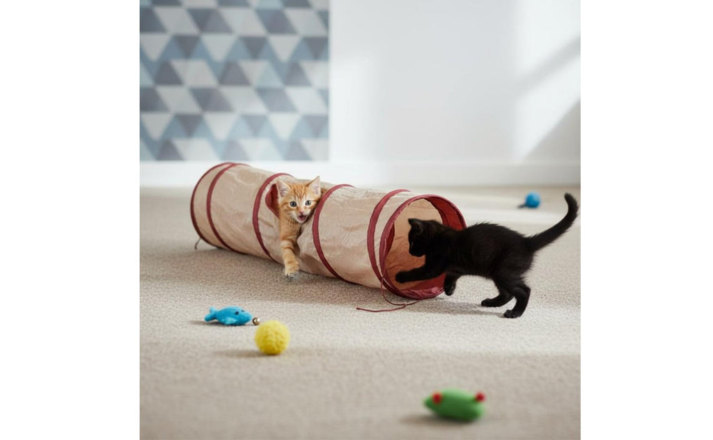 Feline Tunnel Keeps Pets Active Collapsible Feline Tunnel Easy To Stow for Cats