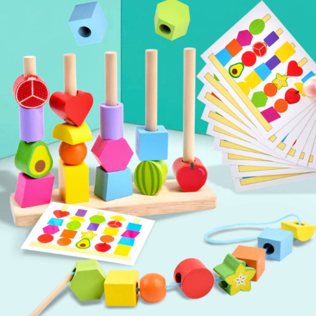 Educational Stacking Beads Preschool Learning Stacking Bead Toy Early Education