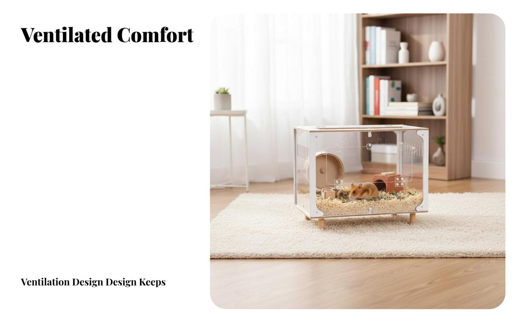 Acrylic Hamster Enclosure Spacious Interior Transparent Hamster Enclosure Easy