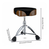 Saddle Drum Throne Memory Lock Adjustable Drum Stool Sturdy Tripod Legs Music Equipment for Children
