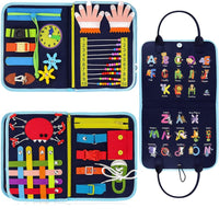 Busy Book Portable Textile Learning Book Travel Friendly for Young Children
