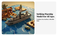 Ideal Gift Guided Missile Destroyer Model Realistic Design Friction Powered Ship Detailed Model for Boys, Kids
