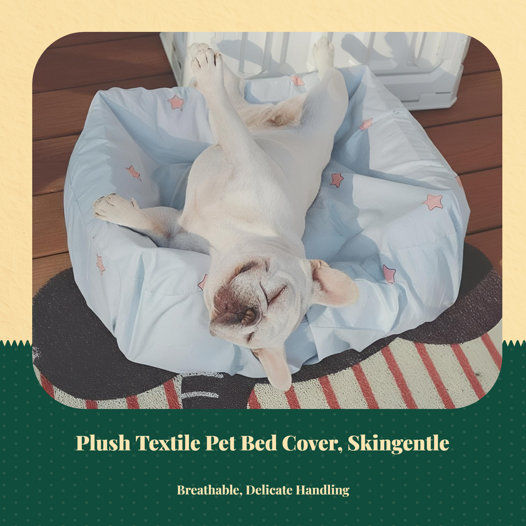 Washable zippered pet bed cover, custom sizes