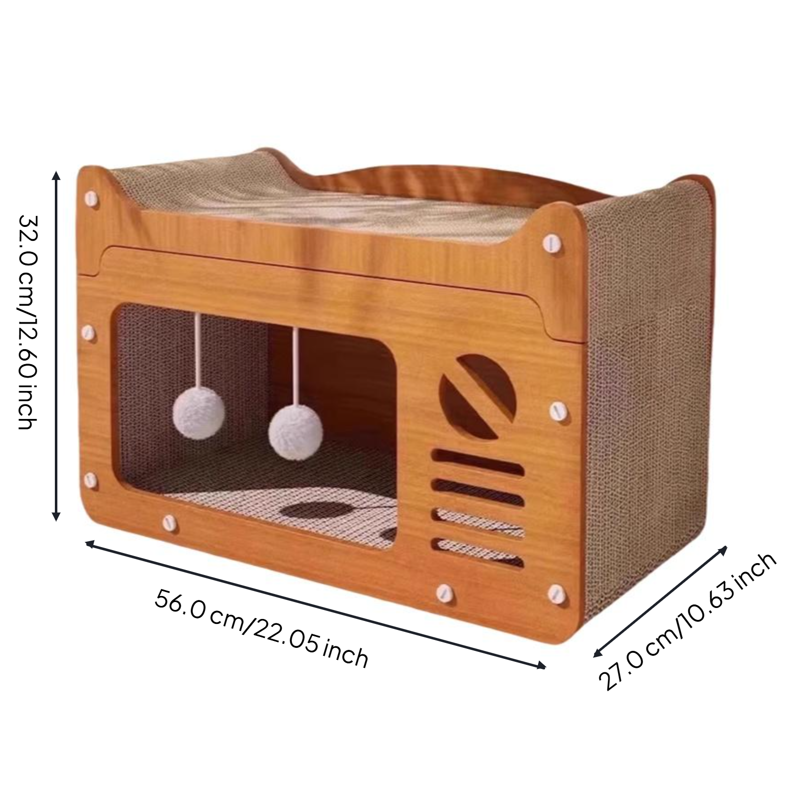 Cat Scratcher House, Upright Cat Bed, Climbing Mat in One