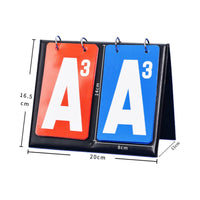 Guandan Score Board Spiral Binding Flip Score Board Red and Blue Cards