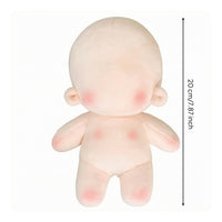 Seated Soft Doll Blush Cheeks Soft Stuffed Doll Rounded Limbs