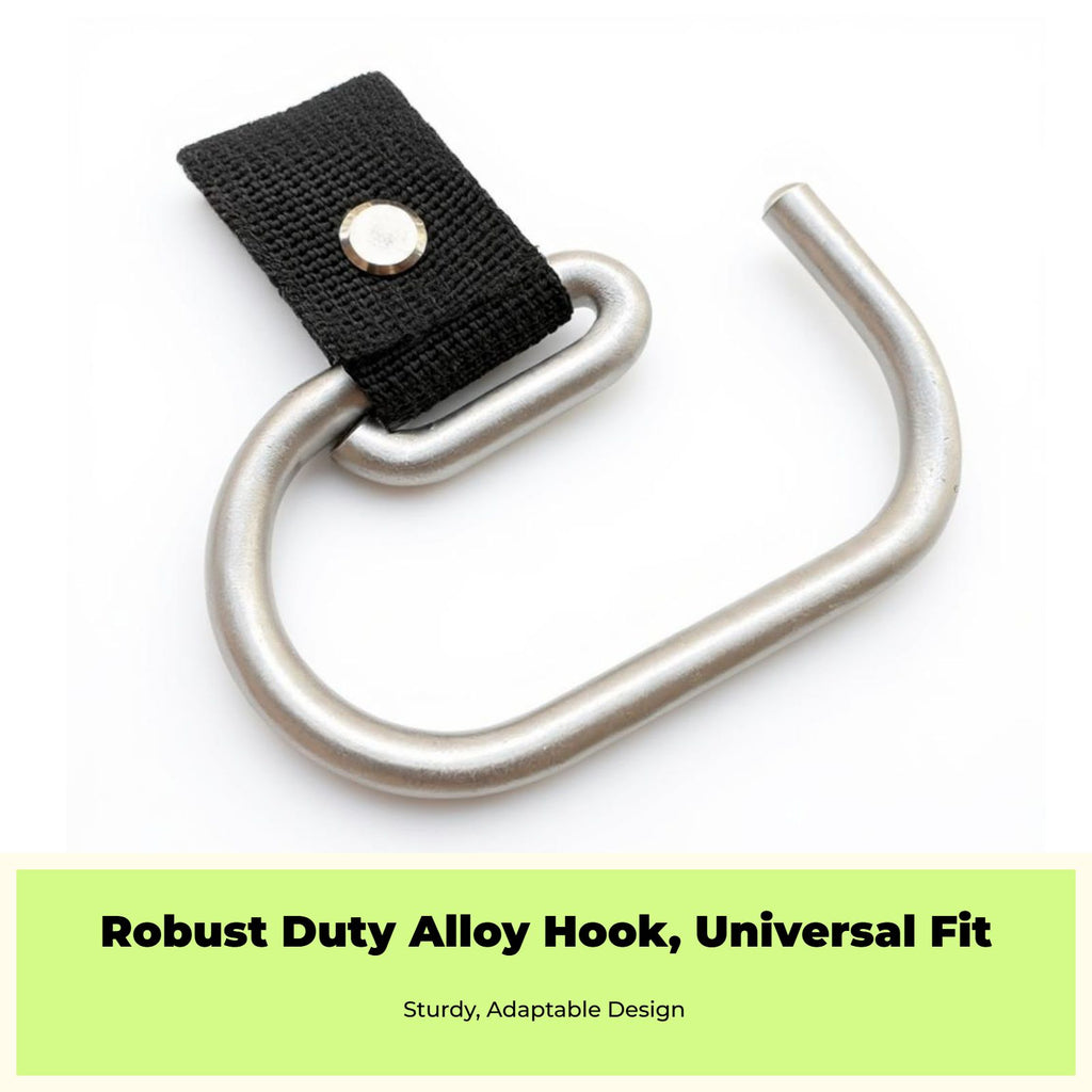 Non-slip stroller hook organizer