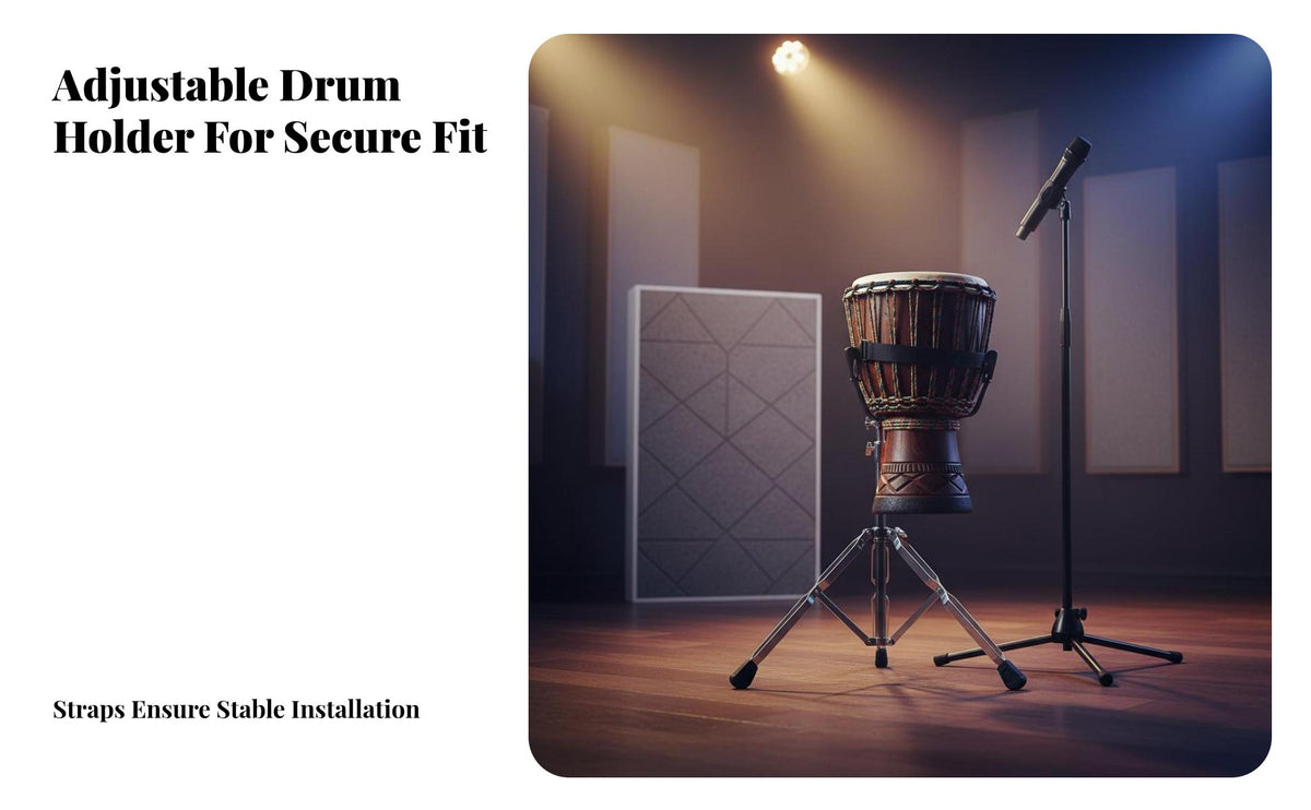 Hand Drum Stand Electroplated Finish African Drum Stand Heavy Duty Bracket for Drummers, Practice Sittings