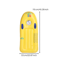 Inflatable Water Buoyant Toy Carry Handles Clear Bottom Raft Welded Seam