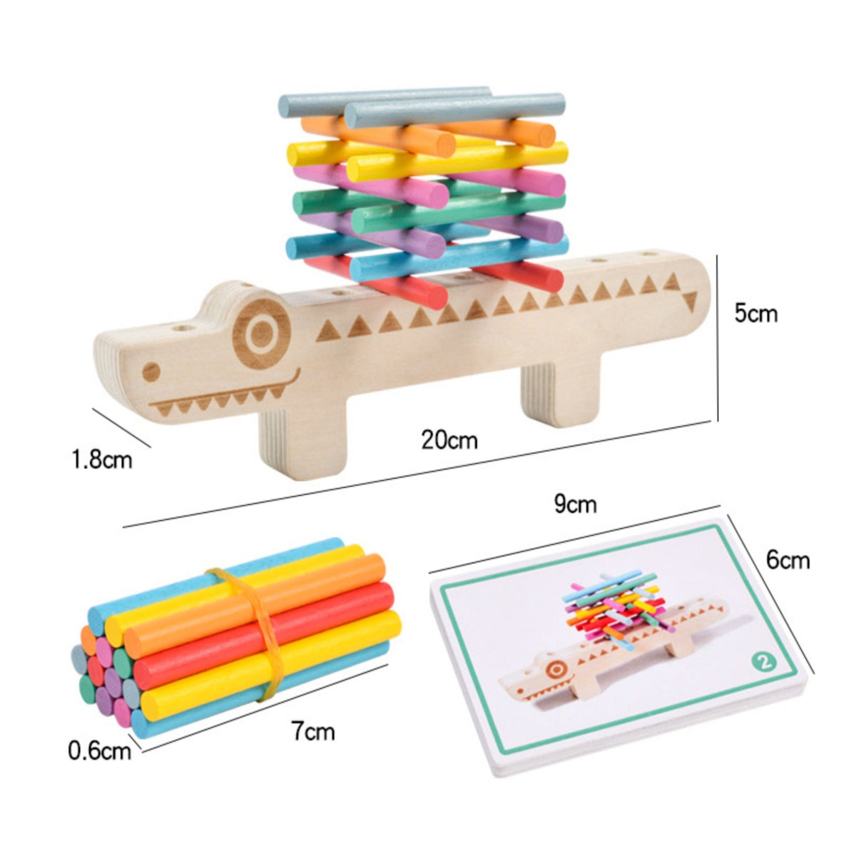 Wooden Stick Sorting Brain Teaser Logical Thinking Montessori Fishbone Toy